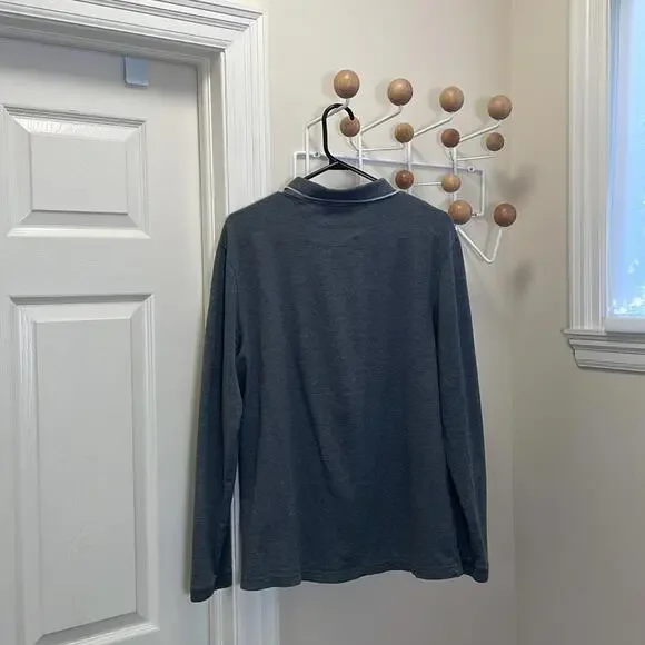 Hugo Boss - Classic Preppy Long Sleeve Polo Shirt - Grey - XL - Picture 8 of 13